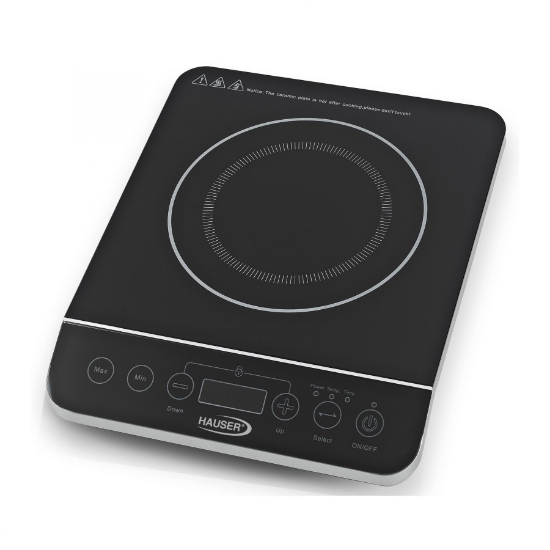 Imagine Plită cu inducție HAUSER IC-2014, 2000 W, sticlă ceramică, afișaj LCD, max. 240 °C, temporizator, blocare pentru copii, culoare neagră