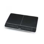 Imagine Plită cu inducție HAUSER IC-2214, 3500 W, 2 zone de gătit, sticlă ceramică, afișaj LCD, max. 240 °C, cronometru, blocare pentru copii, culoare neagră