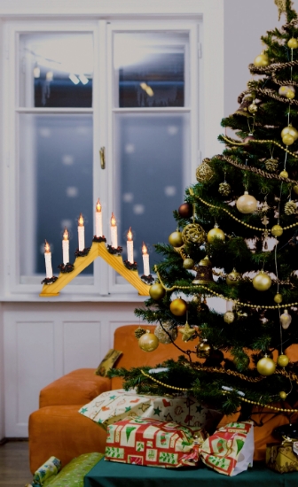 Imagine Decor piramidă cu lumânări