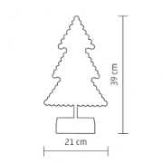 Imagine Decor pentru masă cu LED, brad, 4,5V
