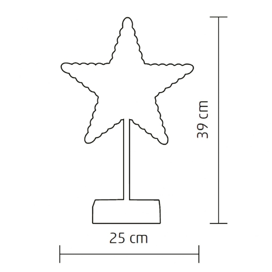 Imagine Decor pentru masă cu LED, brad, 4,5V