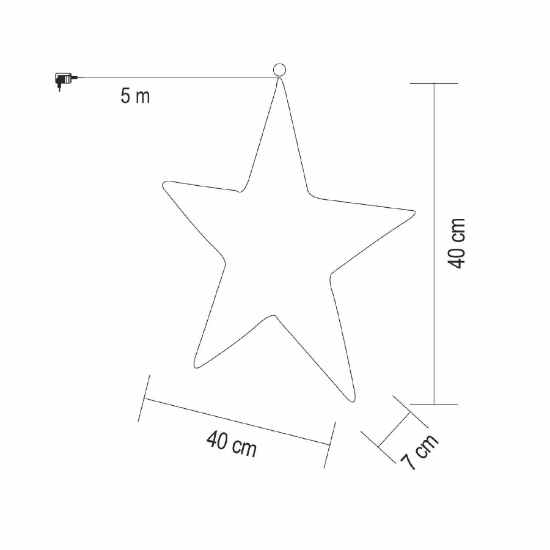 Imagine Decorațiune metalică în formă de stea