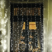 Imagine Perdea de lumini cu LED-uri, pt. exterior, 2m x 1m, 21 ghrlande, 210 buc LED-uri alba rece