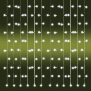 Imagine Perdea de lumini cu LED-uri, pt. exterior, 2m x 1m, 21 ghrlande, 210 buc LED-uri alba rece