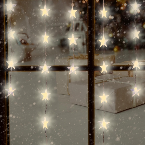 Imagine Perdea lumini stele cu LED
