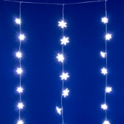 Imagine Perdea luminoasă LED cu fulgi de zăpadă, alb rece