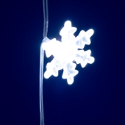 Imagine Perdea luminoasă LED cu fulgi de zăpadă, alb rece