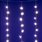 Imagine Perdea luminoasă LED cu fulgi de zăpadă, alb cald