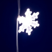 Imagine Perdea luminoasă LED cu fulgi de zăpadă, alb cald