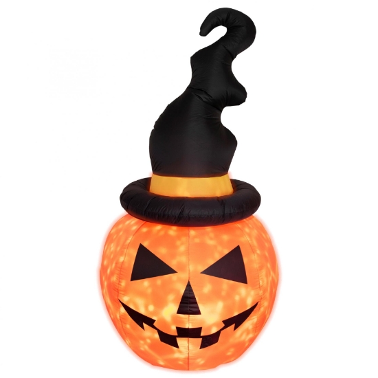 Imagine Halloween dovleac gonflabil, 180 cm, proiector LED in interior