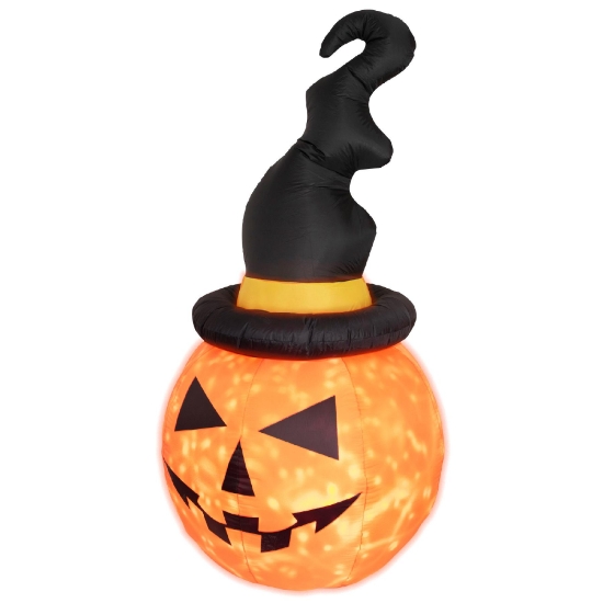Imagine Halloween dovleac gonflabil, 180 cm, proiector LED in interior