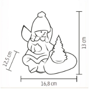 Imagine Figurina ceramica, ingeras cu brad luminat