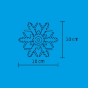 Imagine Decor fereastră fulg de zăpadă pt interior, adeziv, LED alb cu lumină rece, dimensiune:10x3,5cm