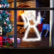 Imagine Decor pentru fereastră, cu LED, înger, 19 cm, 4,5V