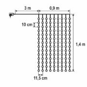 Imagine Perdea luminoasă LED DOT, 0,9 x 1,4 m, alb cald