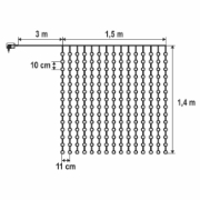 Imagine Perdea luminoasă LED DOT, 1,5 x 1,4 m, alb rece