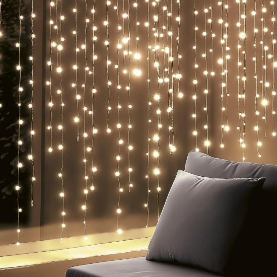 Imagine Perdea luminoasă LED DOT, 2 x 1,4 m, alb cald