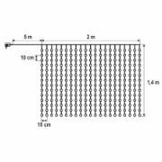 Imagine Perdea luminoasă LED DOT, 2 x 1,4 m, alb cald
