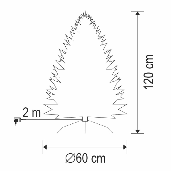 Imagine Decor brad din fibra optica, 120cm, LED