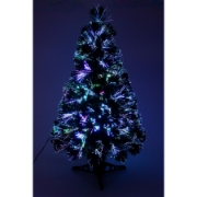 Imagine Brad artificial din fibră optică, cu LED-uri care schimbă culoarea, 80 cm
