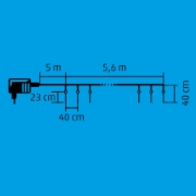 Imagine Ghirlanda sloi de gheata, 240 LED alb rece, adaptor de retea IP44