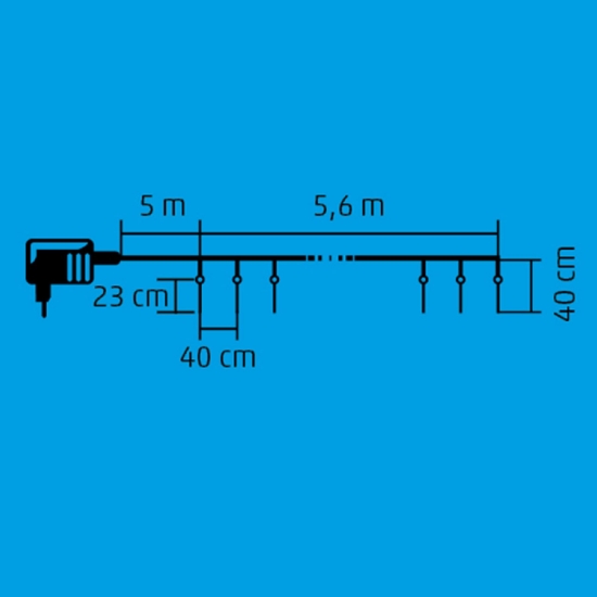 Imagine Ghirlanda sloi de gheata, 240 LED alb rece, adaptor de retea IP44