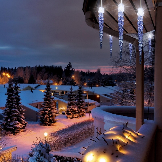 Imagine Ghirlanda cu LED-uri, decor sloi de gheata