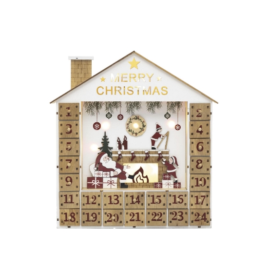 Imagine Calendar de Advent cu LED-uri, din lemn