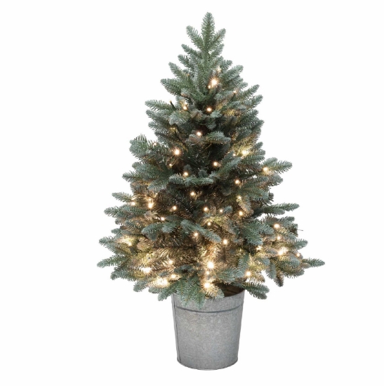 Imagine Brad artificial alimentat cu baterii, cu iluminare LED încorporată, înălțime 90 cm