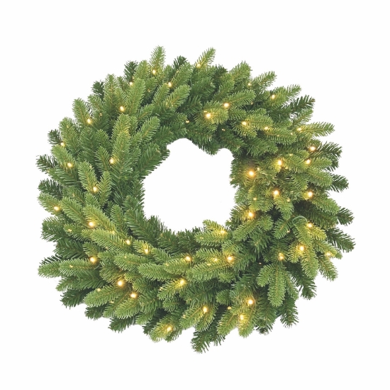 Imagine Coroana artificiala cu LED-uri, 60 cm, LED-uri de culoare alb cald