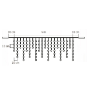 Imagine Perdea de lumini, 200 LED, alb, pt exterior, cu legare in serie