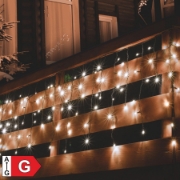 Imagine Perdea de lumini, 200 LED, alb cald, pt exterior, cu legare in serie