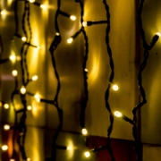 Imagine Perdea de lumini, 204 LED, alb cald, pt exterior, cu legare in serie