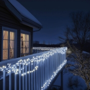 Imagine Ghirlande luminoase, 100 LED-uri, cablu alb, pentru exterior