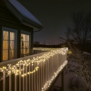 Imagine Ghirlande luminoase, 100 LED-uri, cablu alb, pentru exterior
