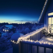 Imagine Ghirlande luminoase, 200 LED-uri, cablu alb, pentru exterior