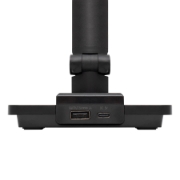 Imagine Lampa de birou LED cu lumina de veghe, metal, negru