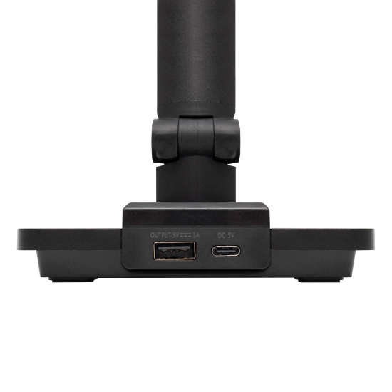 Imagine Lampa de birou LED cu lumina de veghe, metal, negru