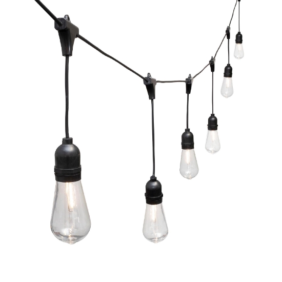 Imagine Ghirlanda party inseriabila, glob "papaya" cu LED vintage, de exterior, 5 m