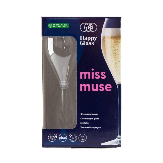Imagine Pahar de sampanoe incasabil, 24 cl, 4 buc./set