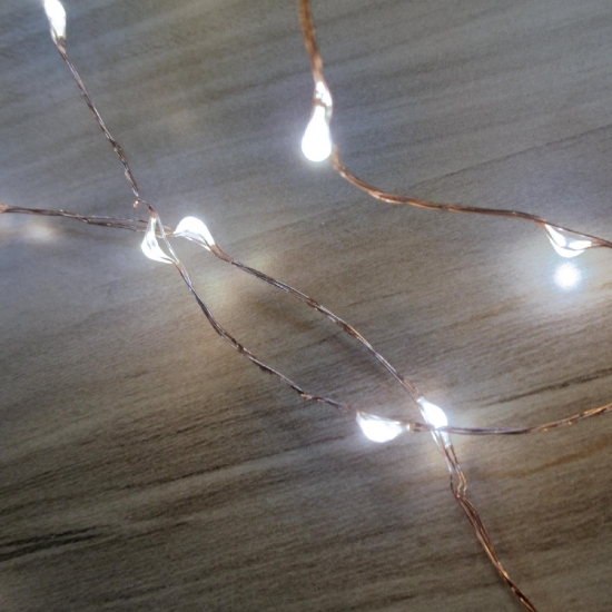 Imagine Ghirlanda microLED, 160 LED, alb rece, de exterior