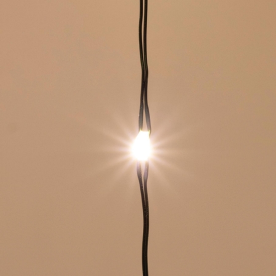 Imagine Pachet ghirlande cu microLED-uri, albcald, cablu verde, IP44, dimmer