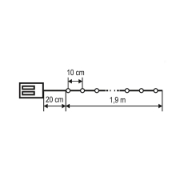 Imagine Ghirlanda luminoasa cu micro LED-uri, temporizator 6/18 ore, 20 micro LED-uri alb cald