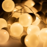 Imagine Ghirlandă luminoasă cu LED-uri, alimentată cu baterii, 20 LED-uri albe calde
