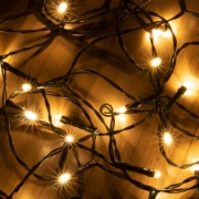 Imagine Ghirlanda cu LED-uri şi baterie, 50 buc LED alb cald, cu temporizator