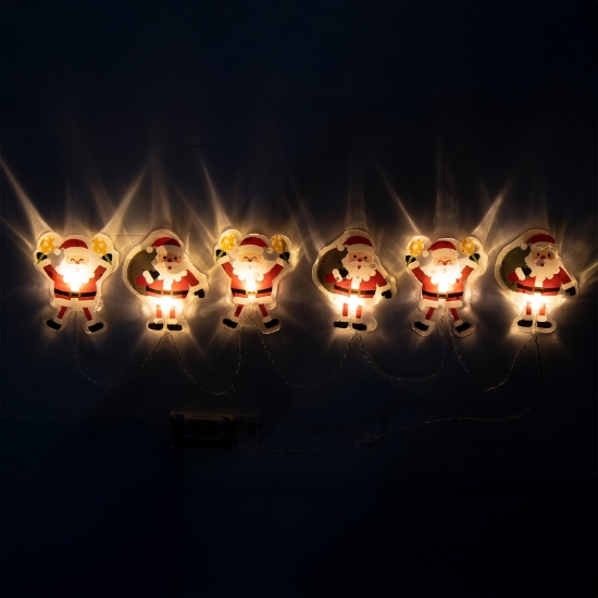 Imagine Ghirlandă luminoasă LED Moș Crăciun, silicon