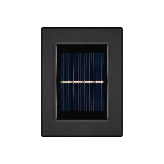 Imagine Set de lămpi solare de perete, 2 bucăți/cutie, 2 LED-uri alb cald, negru