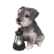 Imagine Lumină solară de grădină, caini cu lampa, display 6 buc