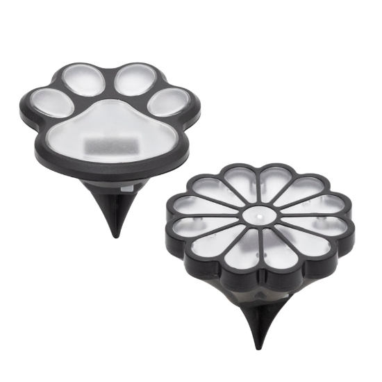 Imagine Lampă solară de grădină, amprenta caine floare, 12 buc./display, 1 LED alb cald