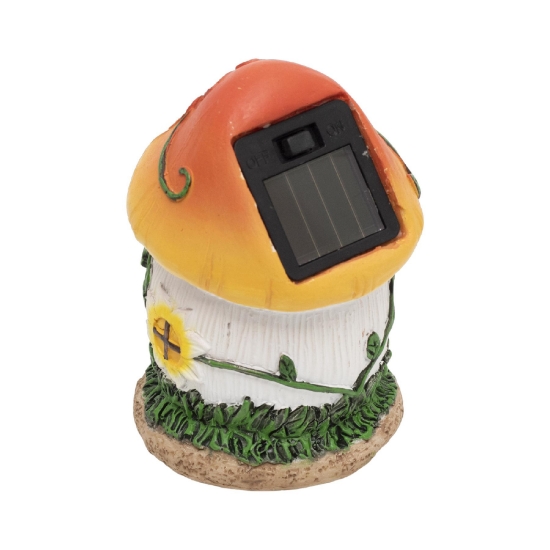 Imagine Lampă solară de grădină, capac ciupercă, 12 bucăți/display, 1 LED alb cald